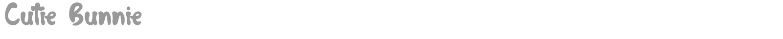 Cutie Bunnie font preview